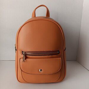 Women/Girls Mini Faux Leather Backpack/Purse - 4 Pockets  10" x 10.5" SOLD AS IS